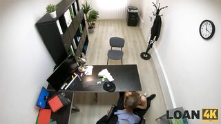 LOAN4K. Blonde woman feels bizarre desire to do it with the creditor