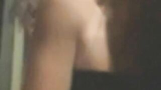 Sexy brunette takes it