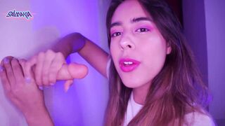 I lick and do a blowjob to this dildo