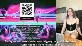 Девушка реагирует на межрассовый гэнг бэнг с Леной Поул от Blacked (английские субтитры)