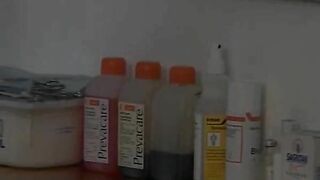 Horny blonde patient shoots her first porn movie in a doctor's office
