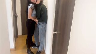 My boss and I touched each other in the office meeting, she gave me a very rich tongue
