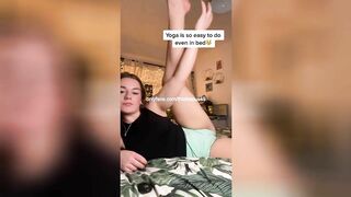 Cute student in yoga pants invited a friend to visit for a good fuck
