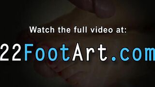 Erotic babe jerking cock for cum (Thomas Stone, Cum Feet, Lulu Love)
