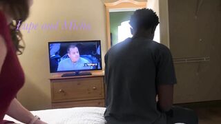 3 Men Gangbang Hotwife Micha While Husband Watches Sports