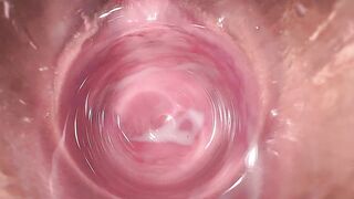 The hottest pussy spreading, Camera in Mia's creamy vagina