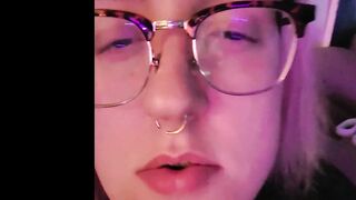 cute quiet girl smokes a hemp cigarette