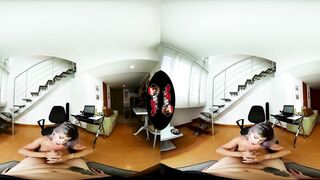 VRLatina - Beautiful Big Tit Latina Beauty Fucked In Home Office VR