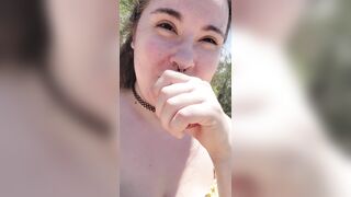 Nympho Bimbo Smoking in the Sunshine.
