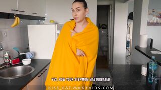 why did you spy on me??? step son fucks stepmom cum twice: inside pussy and on big boobs