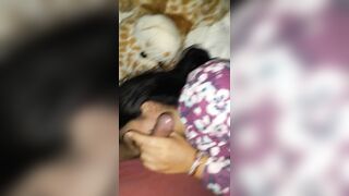 I TAKE ADVANTAGE OF HER SLEEPING AND I MAKE HER SUCK MY COCK AND SWALLOW MY CUM