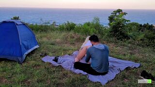 Risky Sex Real Amateur Couple Fucking in Camp - Sexdoll 520