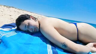 Seducing my friend's wife in the beach and fucking her on the woods
