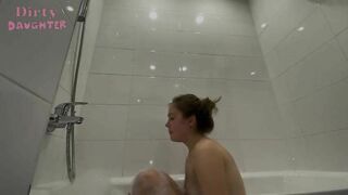 I AM ON ONE WITH MY STEP DAUGHTER IN THE BATHROOM