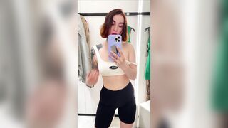 ???? Public Fitting Room Creampie Sex and passionate BJ