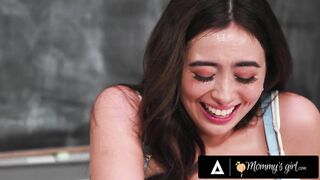 MOMMY'S GIRL - Naughty MILF Bangs Stepdaughter Chloe Surreal During College Bake Sale For More Money