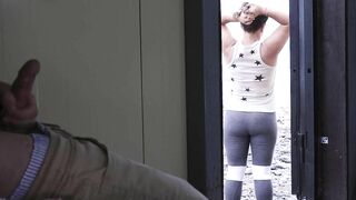 A stranger saw an exhibitionist and helped him cum in his panties - XSanyAny