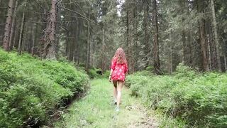 Lost MILF screamed at the whole forest when she was fucked by a stranger
