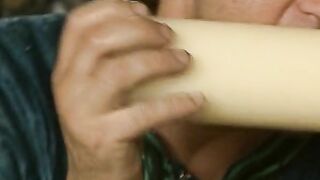 A hot blonde woman from Germany gets her asshole stretched
