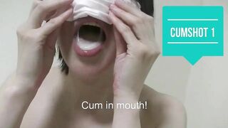 I'm going to shoot my cum into my wife's mouth! A whopping 12 shots in a row!