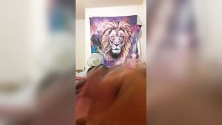 Young high school teen strokes his massive dick until he can't anymore