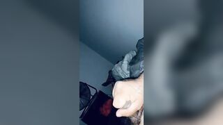 Uncut guy busting