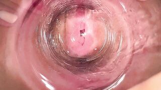 Camera deep inside Mia's tight vagina, the creamiest pussy ever