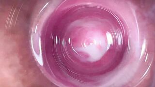 Camera deep inside Mia's tight vagina, the creamiest pussy ever