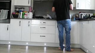 She watches stepdad fucking and touches herself