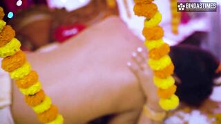 Big Boobs Desi Newly Married Virgin Wife First Night with Her Husband and Creampie Full Movie