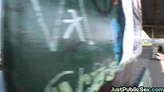 BANGBROS - Sexy public bitch fucked hard in pussy by big white dick