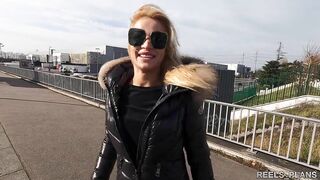 Pretty Serbian Blonde CHERRY KISS unexpectedly meets 2 strangers who fuck her on a bus and DP at the hotel!