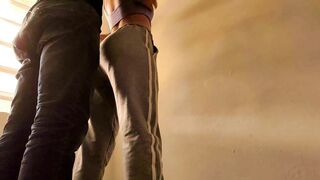 Bubble ass teen Victoria on joggins fucked standing against wall
