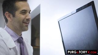 Sexy little brunette gets fucked by her new dentist