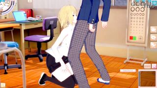 [Eroge Koikatsu! ] FGO Jeanne d'Arc's boobs rubbed and opened leg missionary sex after being served as a standing handjob blowjob! Big Breasts Hentai [Hentai Game Feito Grand Oda]