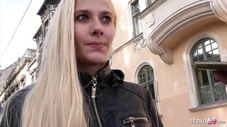 GERMAN SCOUT - Shy Teen Haley Hunter without Tattoos talk to First Casting Sex