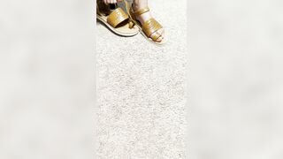 Playing with my sandals