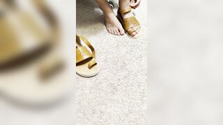 Playing with my sandals