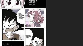 Gohan receives a very rich and tasty company, girl puts her huge tits on his cock