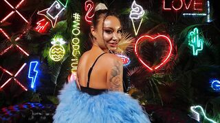 New Year and Christmas adventure of sexy Monika Foxxx