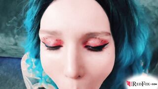 Perfect Girl Passionate Sucking Big Dick Lover - Cum in Mouth