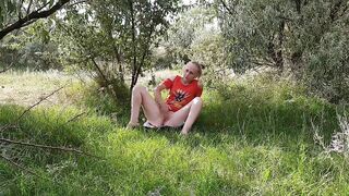 went for berries and decided to masturbate in the forest
