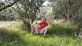 went for berries and decided to masturbate in the forest