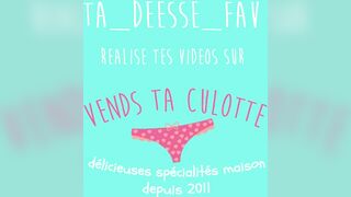 Vends-ta-culotte - Gorgeous French goddess in hot lingerie controls your handjob and makes you eat your cum