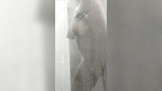 horny Cuban masturbates in the shower
