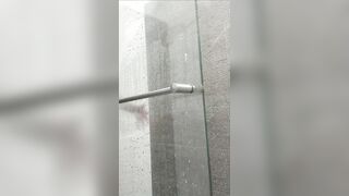 horny Cuban masturbates in the shower