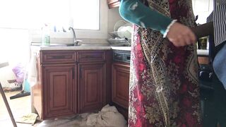 mature Turkish maid in London lets african immigrant fuck her in the kichen