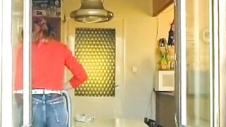 Wild German housewife gets fucked by a big cock thief