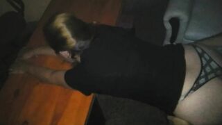 I suck it off doggystyle and full missionary in mom's office