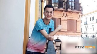 Young amateur dude can't believe the size of the HUGE BOOBS he's about to drill!